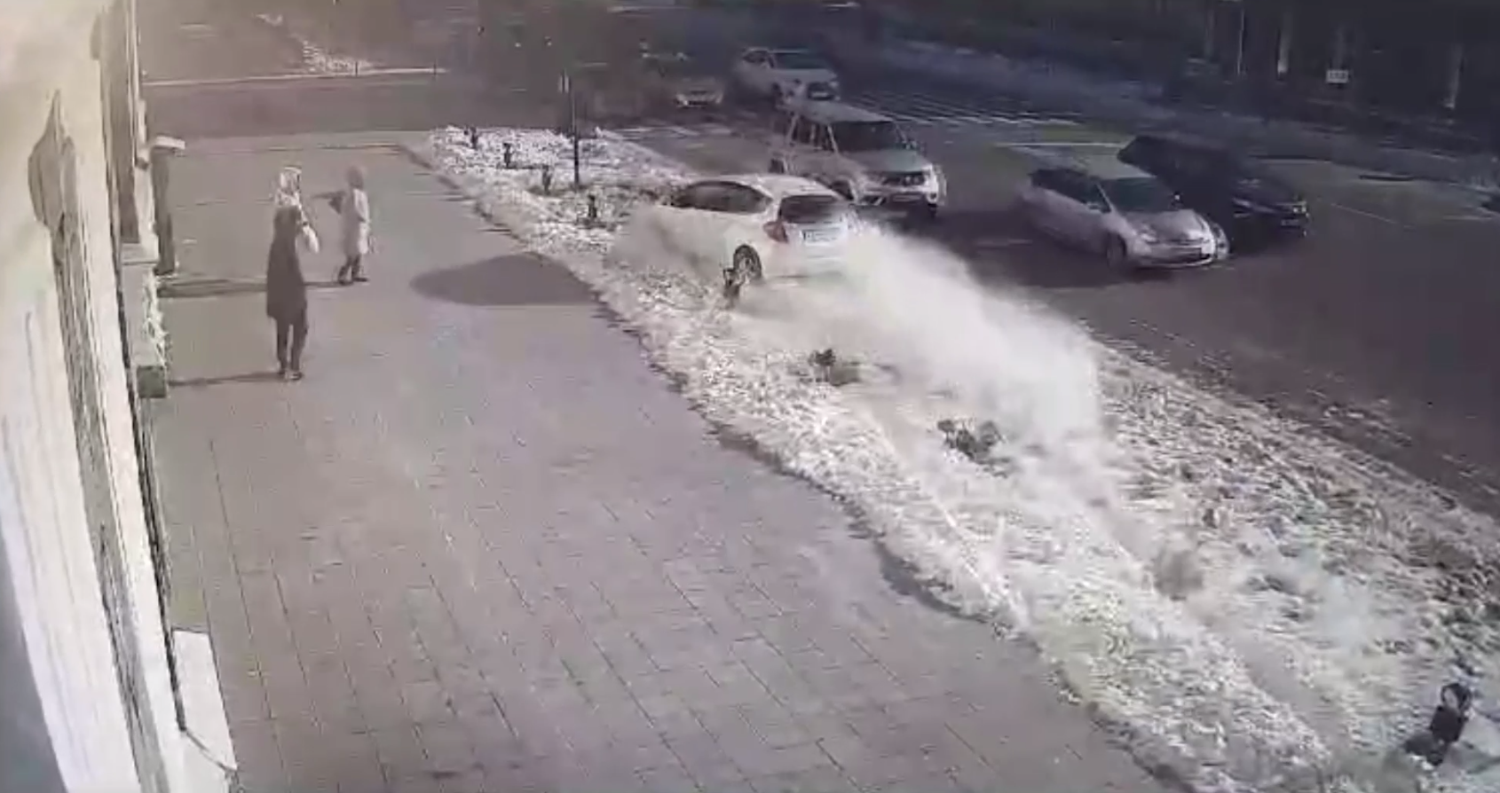 Автоледи, протаранившая несколько светильников возле здания благовещенской мэрии, возместит ущерб. Сколько?