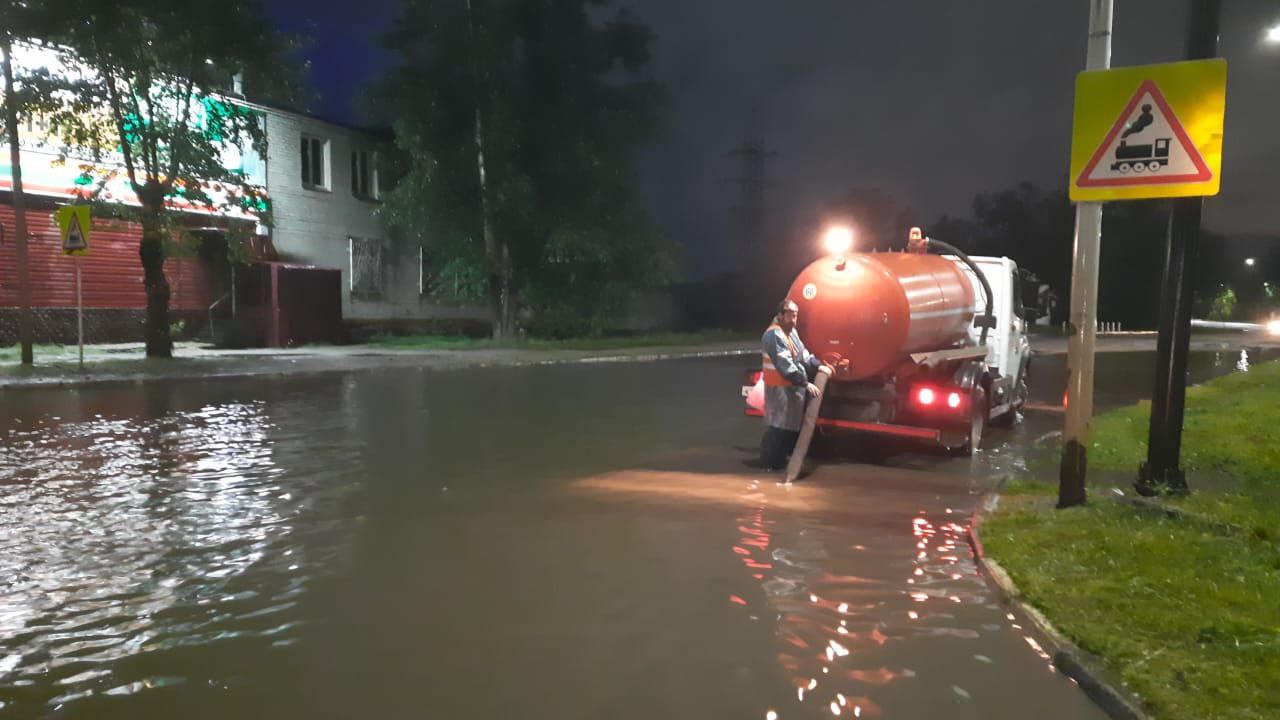 На каких участках города ГСТК откачает лужи сегодня?