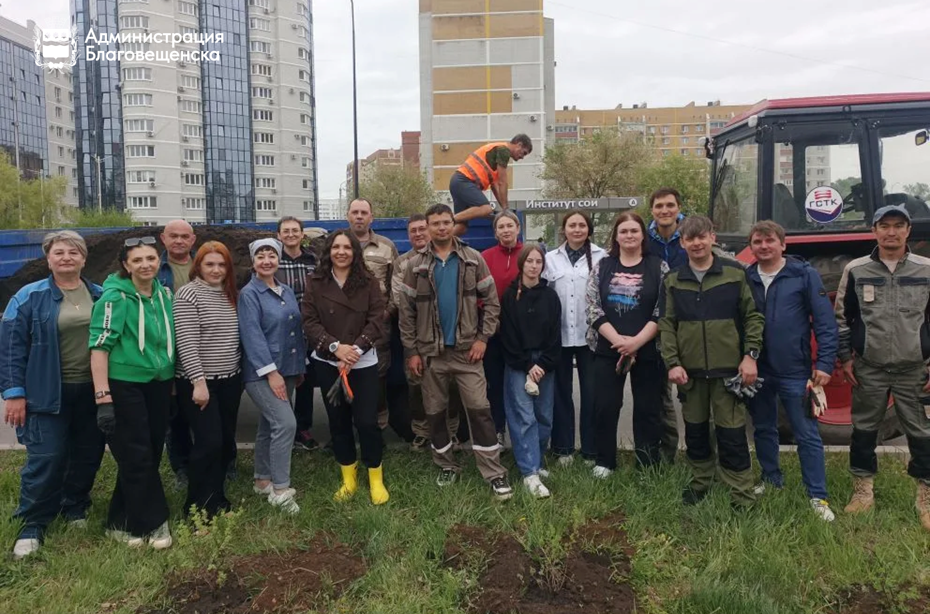 Около 40 кустарников курильского чая украсили микрорайон