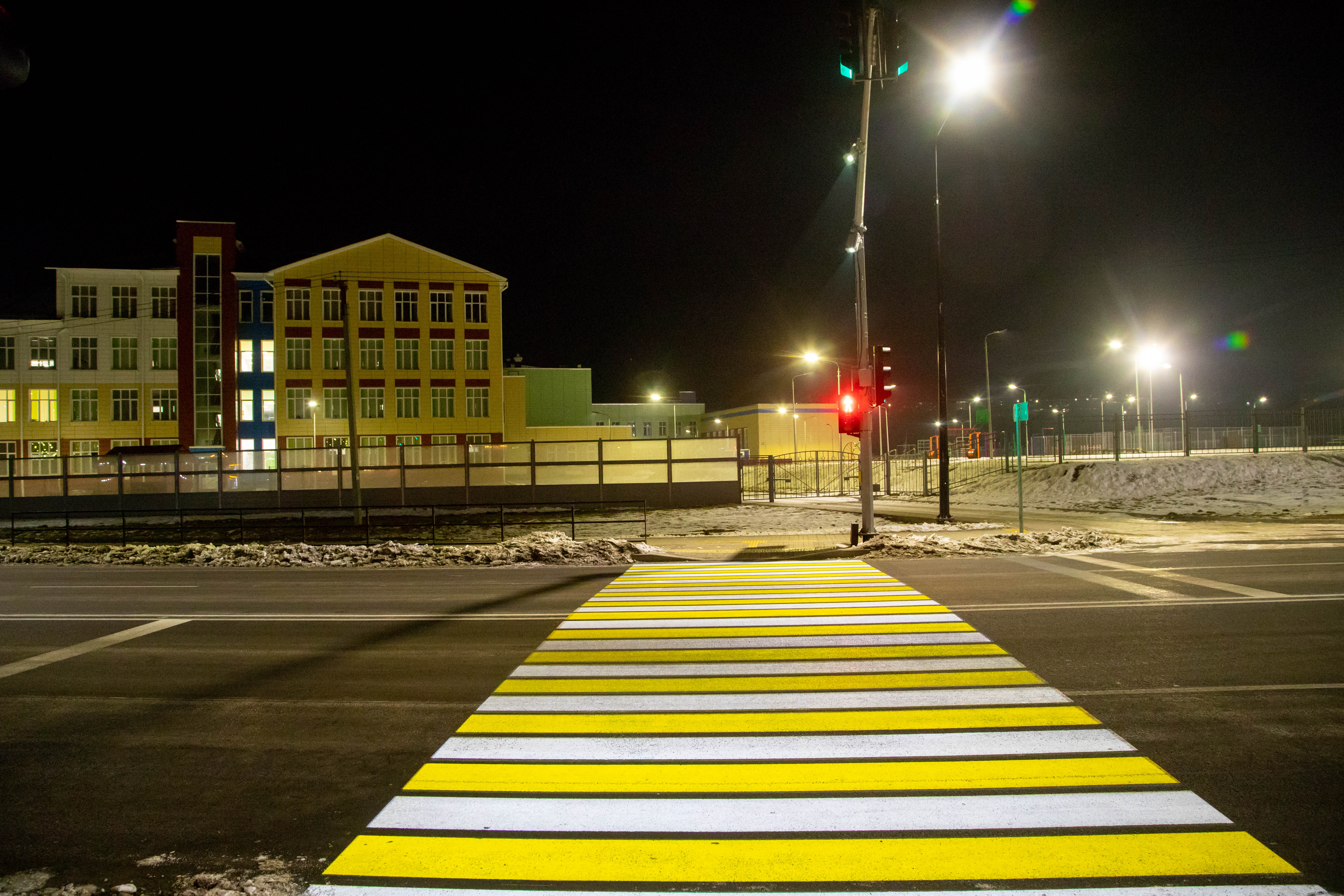 За безопасностью у самой большой школы на Дальнем Востоке «следит» необычная «зебра»
