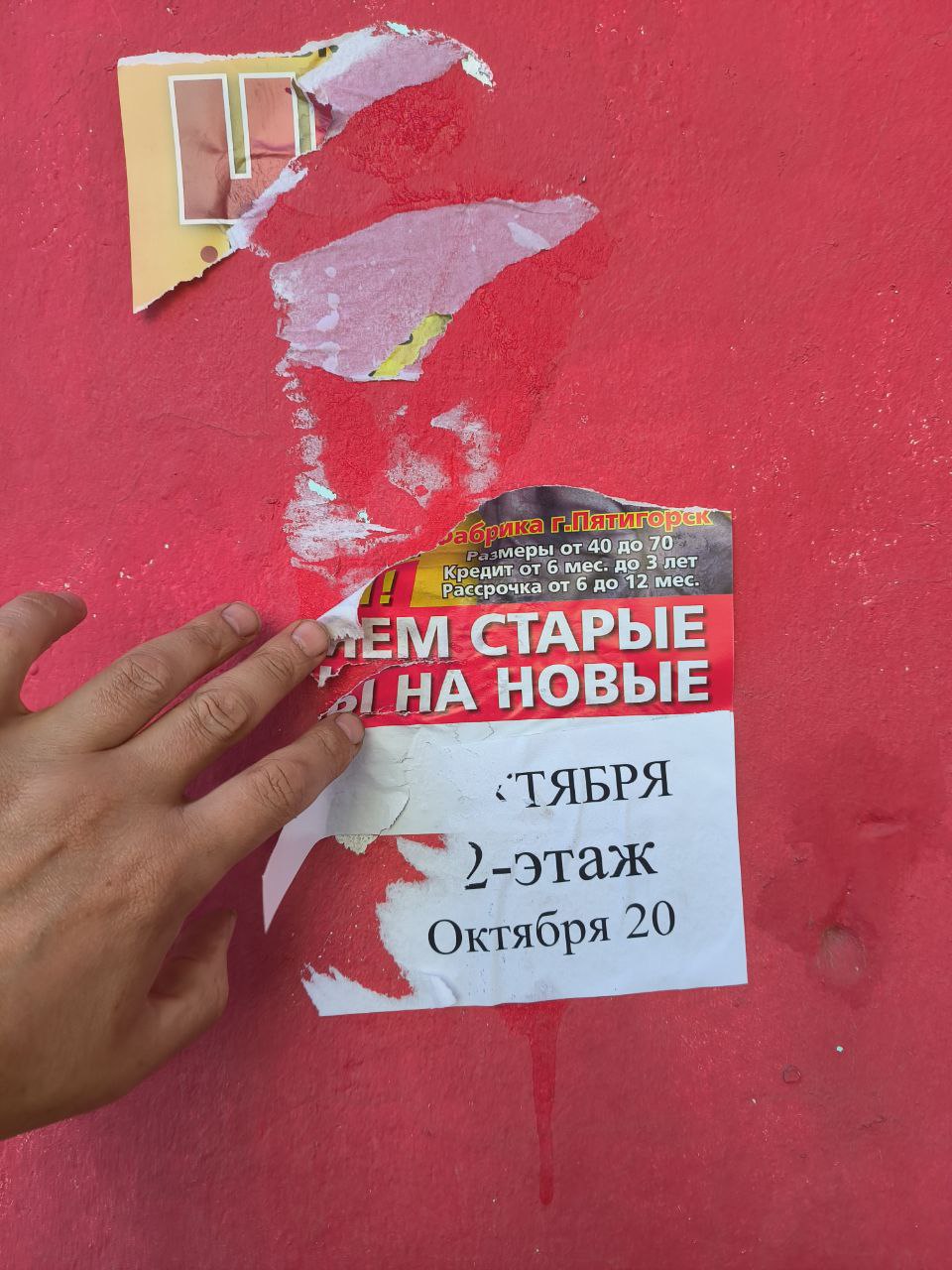 Благовещенцы жалуются на расклейщиков, которые портят фасады и двери жилых домов