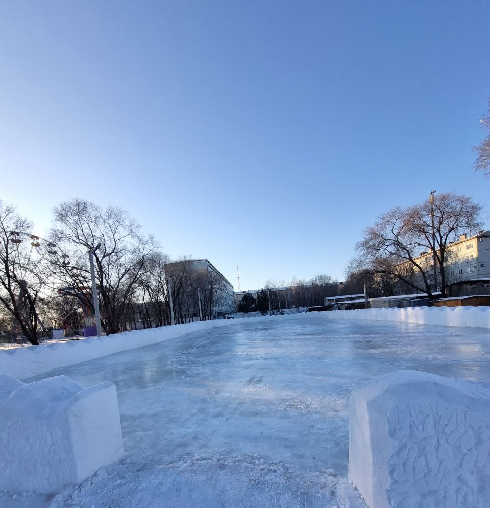 В благовещенском горпарке на этой неделе откроют каток