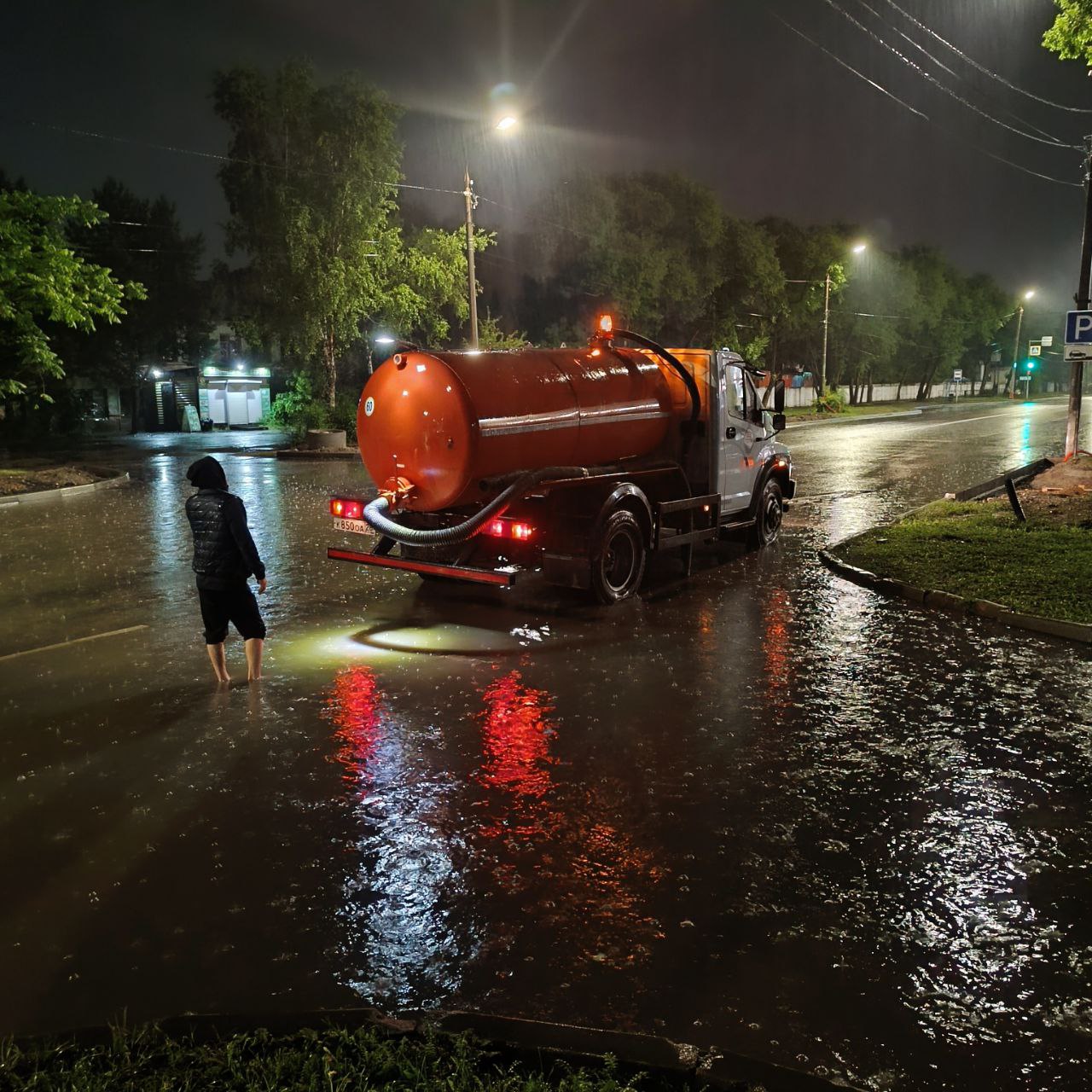 ГСТК устраняет последствия осадков в Благовещенске