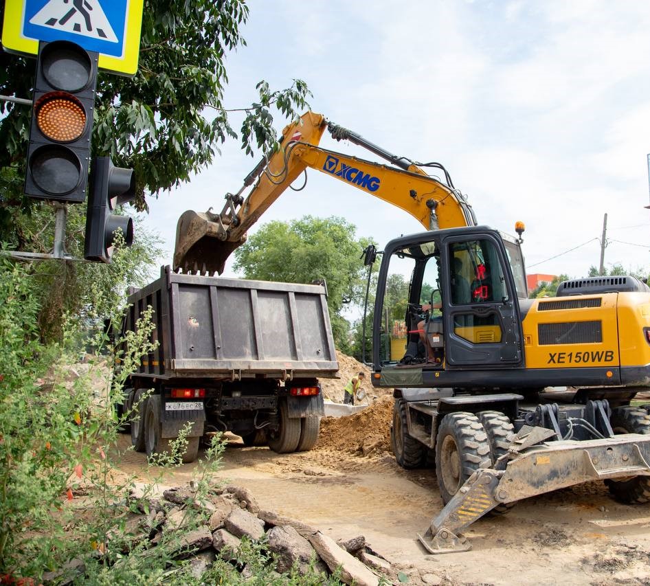 В Благовещенске модернизируют сети теплоснабжения на Артиллерийской 