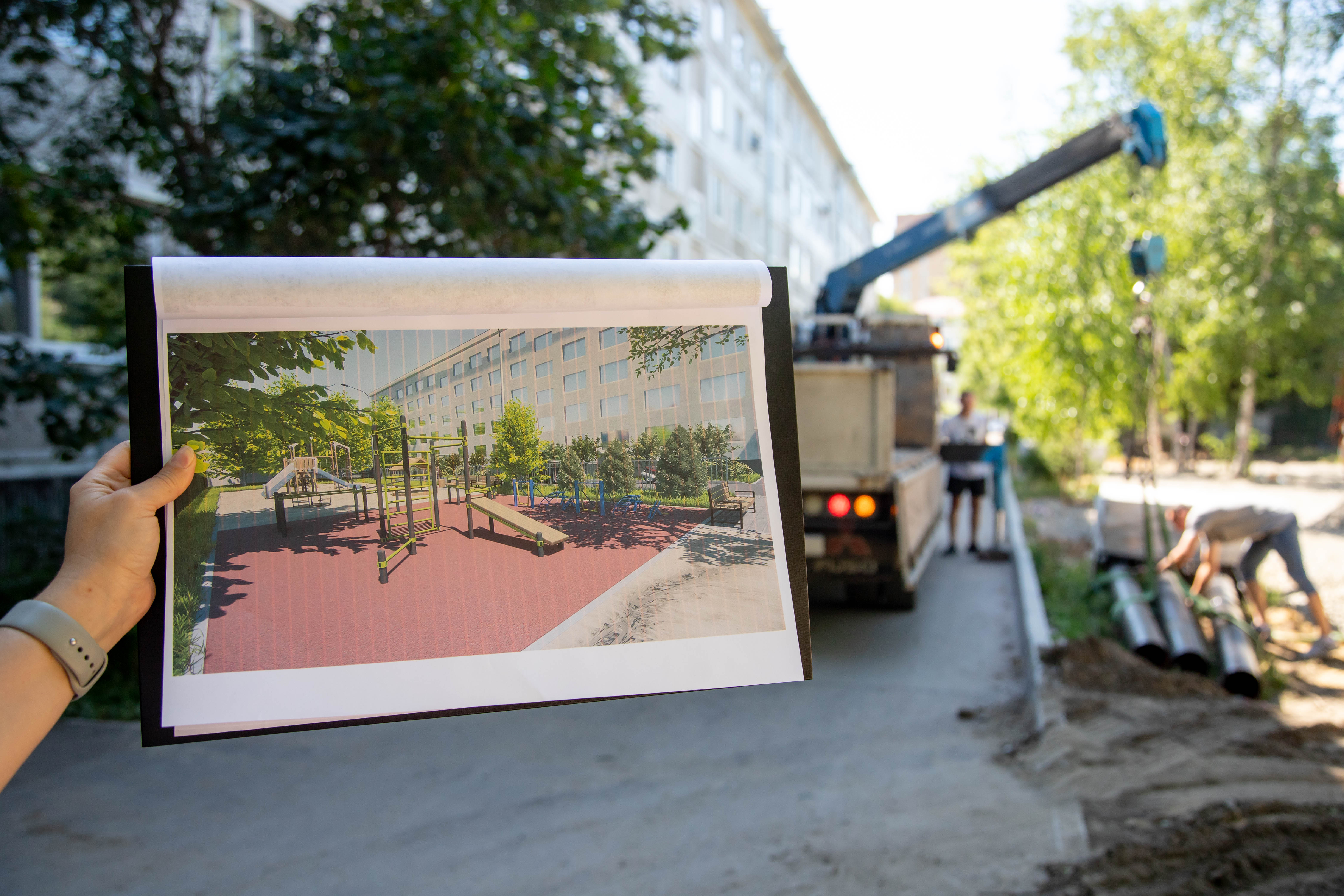 К концу сентября жители трёх благовещенских дворов получат благоустроенные площадки 