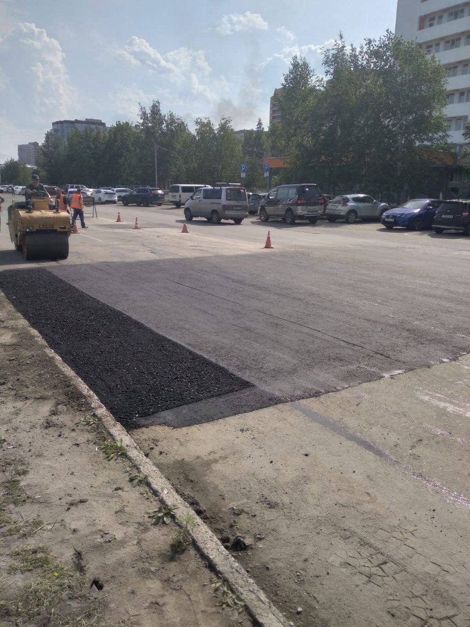 ГСТК отремонтировал дорогу в районе областной поликлиники