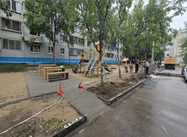 В Благовещенске идёт масштабное преображение дворовых территорий