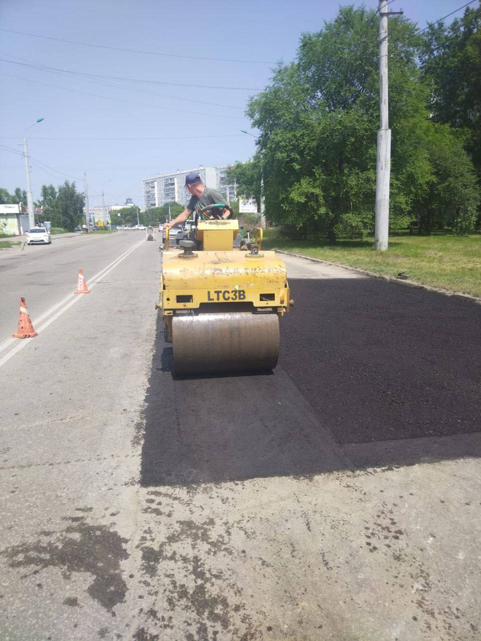 ГСТК проводит ямочный ремонт по Студенческой в Благовещенске