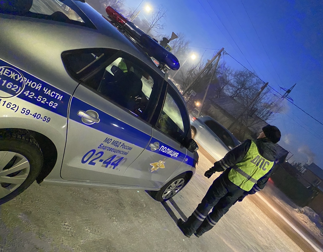 В Благовещенске за 2 дня полицейские привлекли почти 3 десятка нерадивых водителей
