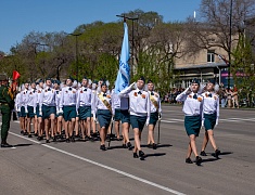 Торжественное прохождение войск Благовещенского гарнизона