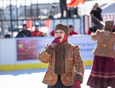 Соревнования по хоккею в рамках Международного российско-китайского фестиваля зимних видов спорта
