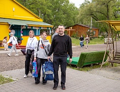 Заезд в лагерь имени Гагарина