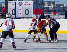 Соревнования по хоккею в рамках Международного российско-китайского фестиваля зимних видов спорта