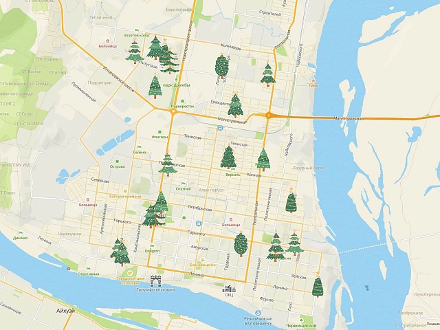 Стали известны точки продажи новогодних елок в Благовещенске