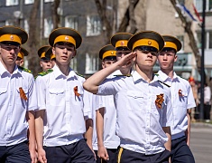 Торжественное прохождение войск Благовещенского гарнизона