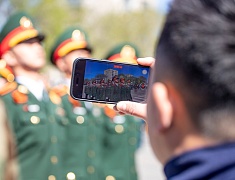 Торжественное прохождение войск Благовещенского гарнизона