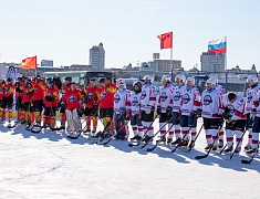 Соревнования по хоккею в рамках Международного российско-китайского фестиваля зимних видов спорта