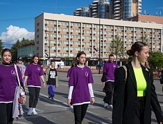 Парад семей и трудовых династий в честь празднования дня рождения Благовещенска