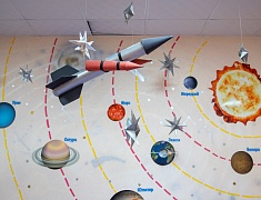 В преддверии Дня космонавтики в «космической обсерватории» прошло первое занятие с воспитанниками детского сада № 68