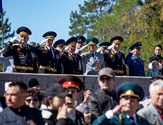 Торжественное прохождение войск Благовещенского гарнизона