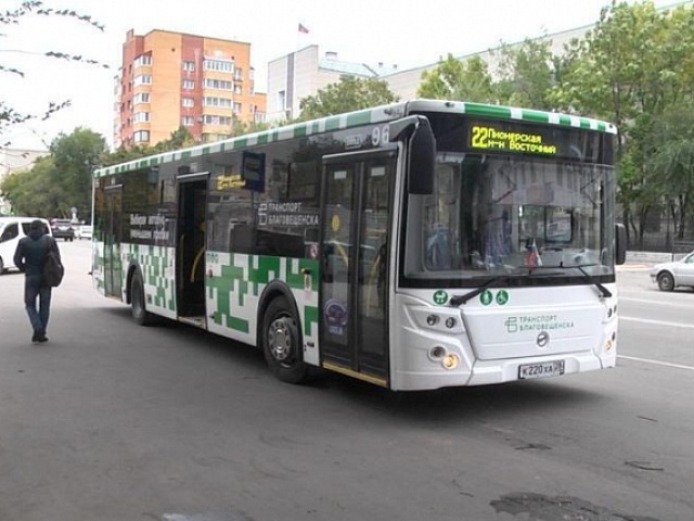 В Благовещенске новые брендированные ЛиАЗы выйдут на 11 маршрут