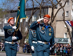 Торжественное прохождение войск Благовещенского гарнизона