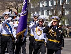 Торжественное прохождение войск Благовещенского гарнизона