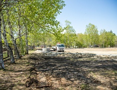 В Моховой Пади строят «умную» спортивную площадку 