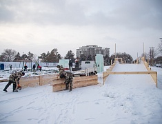 В Благовещенске приступили к монтажу главной новогодней ели