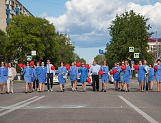 Парад семей и трудовых династий в честь празднования дня рождения Благовещенска