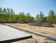 В Моховой Пади строят «умную» спортивную площадку 