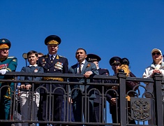 Торжественное прохождение войск Благовещенского гарнизона