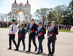 Церемония возложения цветов, посвященная 79-летию Победы в Великой Отечественной войне