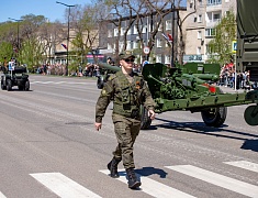 Торжественное прохождение войск Благовещенского гарнизона