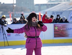 Автомобильные гонки в рамках Международного российско-китайского фестиваля зимних видов спорта