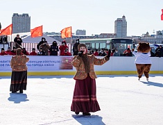 Соревнования по хоккею в рамках Международного российско-китайского фестиваля зимних видов спорта