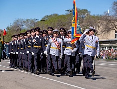 Торжественное прохождение войск Благовещенского гарнизона