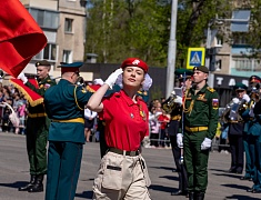 Торжественное прохождение войск Благовещенского гарнизона