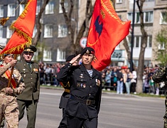 Торжественное прохождение войск Благовещенского гарнизона