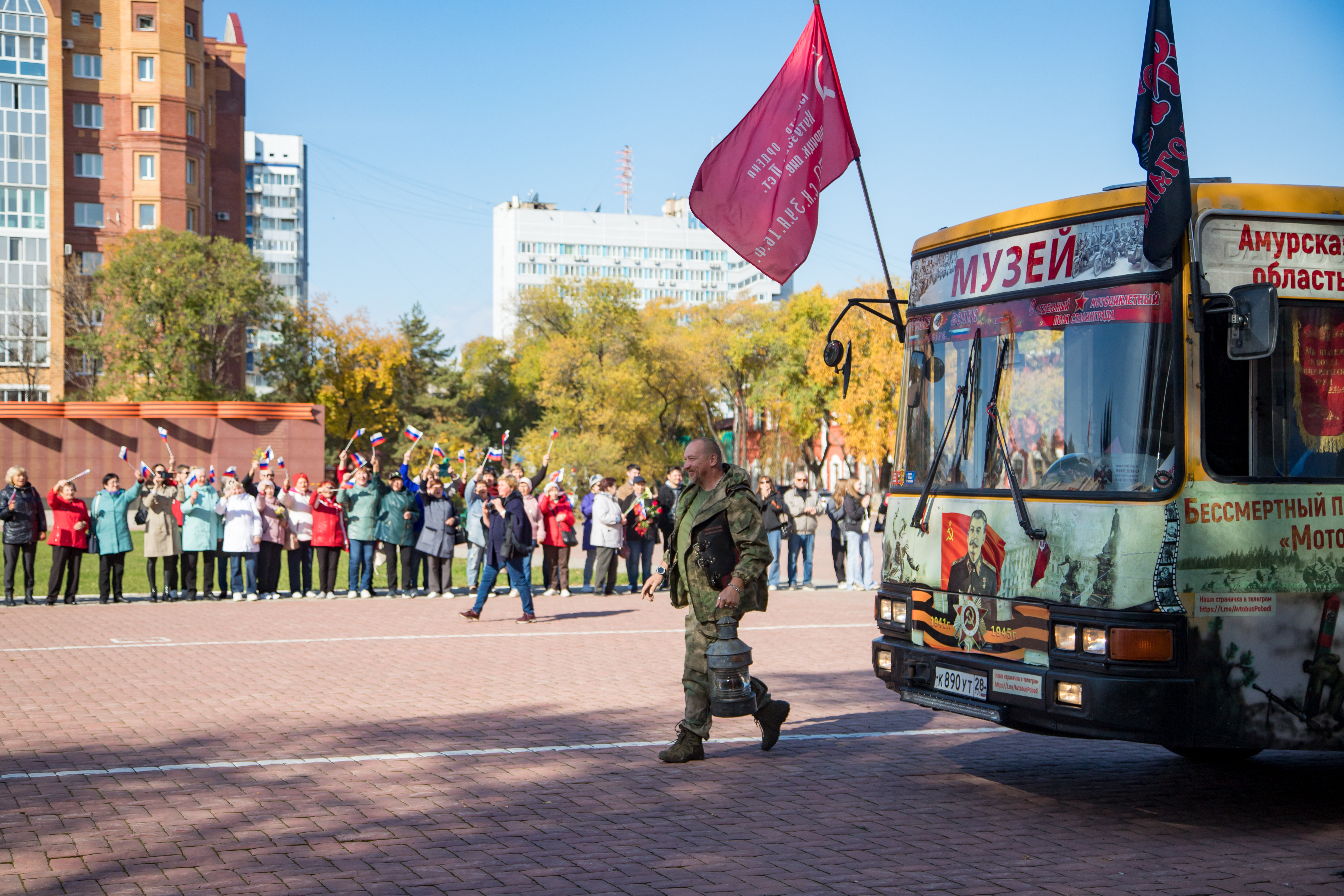 Автобус Победы вернулся в Благовещенск