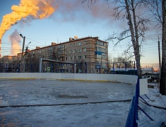 Выездная встреча мэра по заливке катка на Нагорной, 14