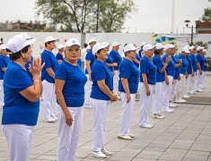 Порядка 350 благовещенцев вышли на общегородскую зарядку