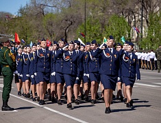 Торжественное прохождение войск Благовещенского гарнизона
