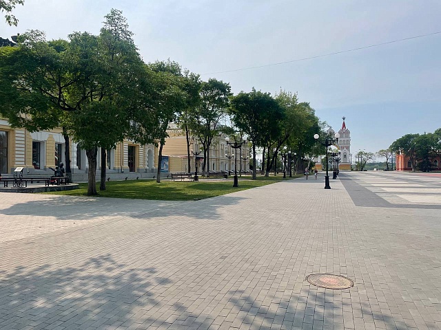 От парков до шоссе: в Благовещенске идет сезонный покос травы 