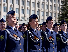 Торжественное прохождение войск Благовещенского гарнизона