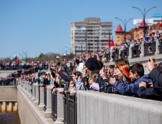 Торжественное прохождение войск Благовещенского гарнизона