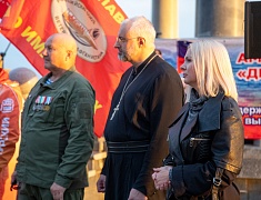 В Благовещенске встретили участников патриотического марафона-заплыва