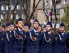 Торжественное прохождение войск Благовещенского гарнизона