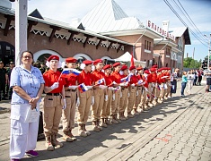 Благовещенск встретил уникальный агитпоезд Минобороны