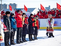 Соревнования по хоккею в рамках Международного российско-китайского фестиваля зимних видов спорта